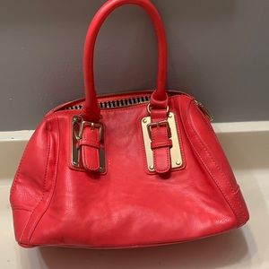Charming Charlie red/coral Leather hand bag